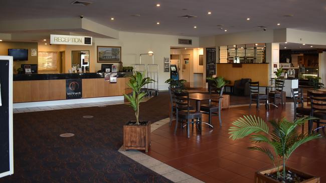 The reception area at the Leichhardt Hotel, Rockhampton.