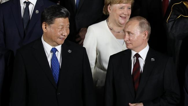 Chinese President Xi Jinping and Russian President Vladimir Putin. Picture: AFP