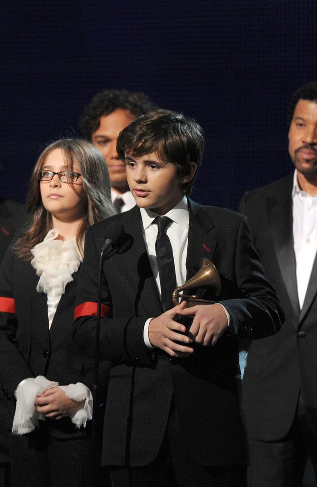  Paris with  her brother Prince Michael  at the 2010 Grammys.  