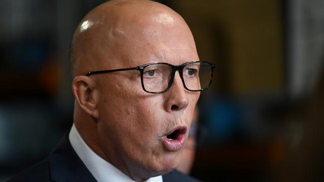 Peter Dutton has taken aim at the “over the top” broadcasts. Picture: Dan Peled/Getty