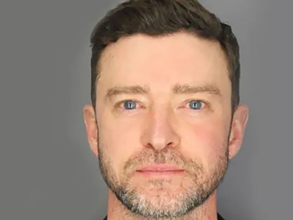 Justin Timberlake’s “Time Magazine” mugshot. Picture: Sag Harbor Police Department via Getty Images