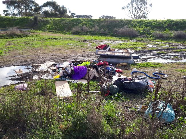 Illegal dumping in Onkaparinga district. Picture: supplied