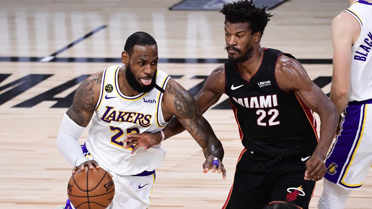 LeBron James and Jimmy Butler will face off again. (Photo by Douglas P. DeFelice/Getty Images)