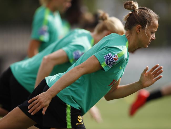 Aivi Luik during a training session at ABD Stadium in Broadmeadows ahead of the final Cup of Nations clash against Argentina at AAMI Park.