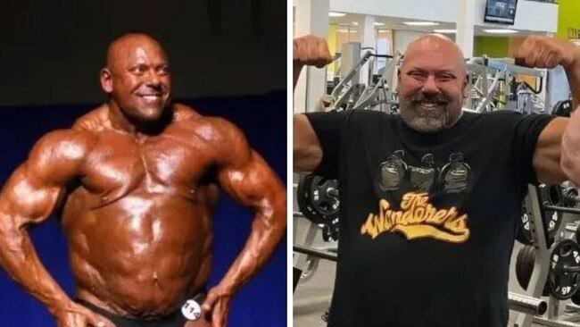 "Big Lenny" in his competing days and more recently. Photos: Instagram