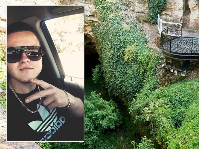 Bradley Streeter, 20, fell to his death at the Cave Gardens sinkhole in Mt Gambier.