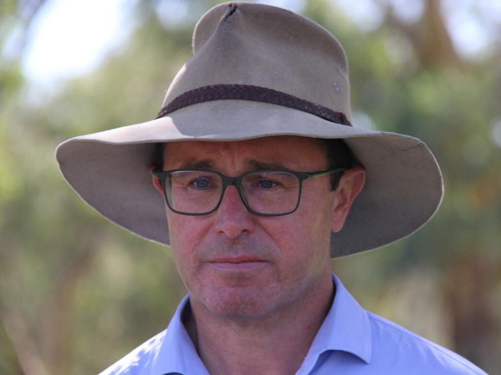National Party leader David Littleproud in Alice Springs earlier this month. Picture: Gera Kazakov