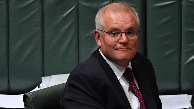 Prime Minister Scott Morrison during Question Time on Wednesday. Picture: Sam Mooy/Getty Images