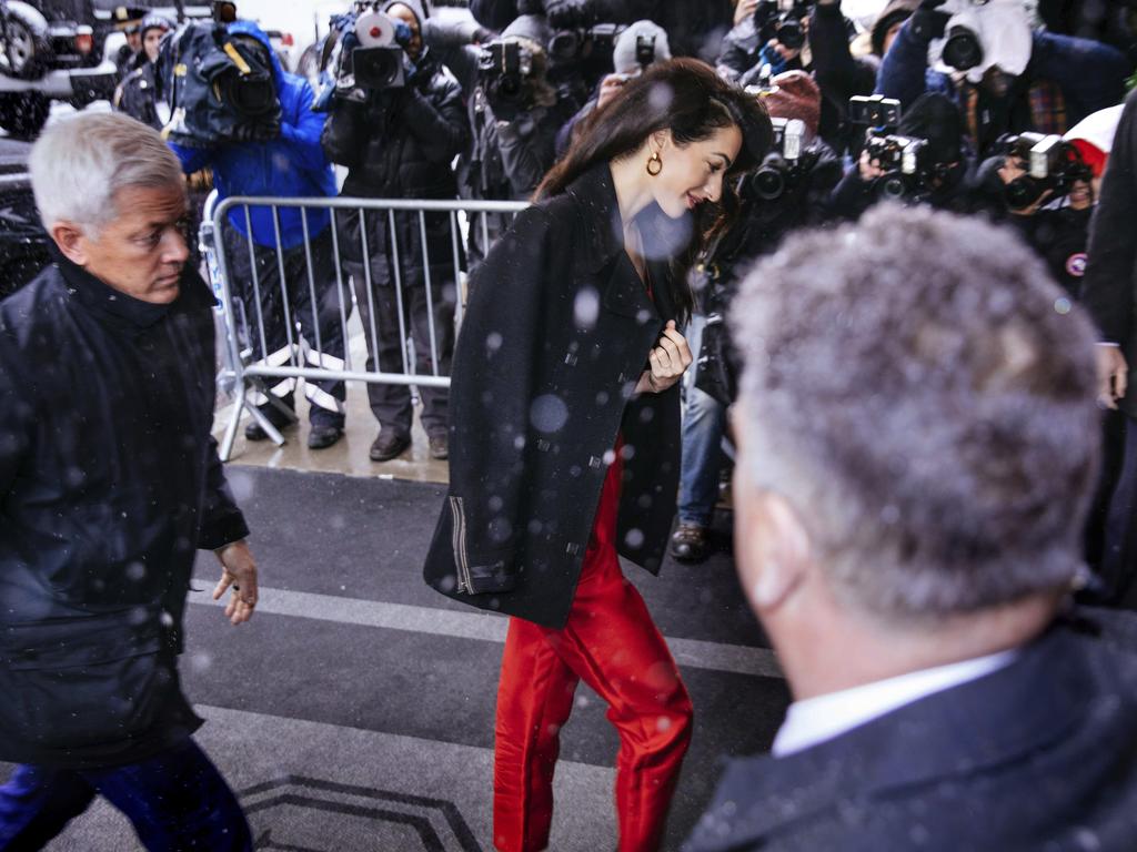 Amal Clooney was one of the high profile stars who attended the shower. Picture: AP/Kevin Hagen