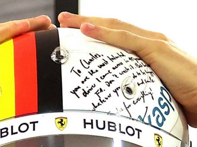 Sebastian Vettel's classy message to Charles Leclerc.