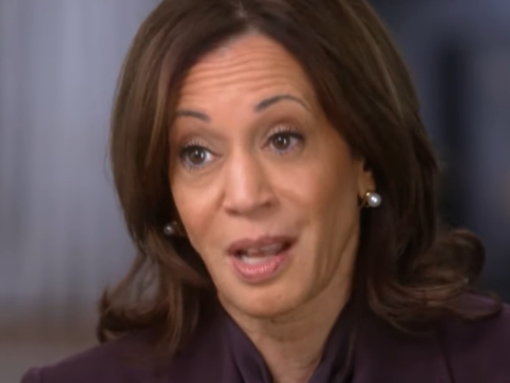 Kamala Harris during her 60 Minutes interview. Picture: Supplied