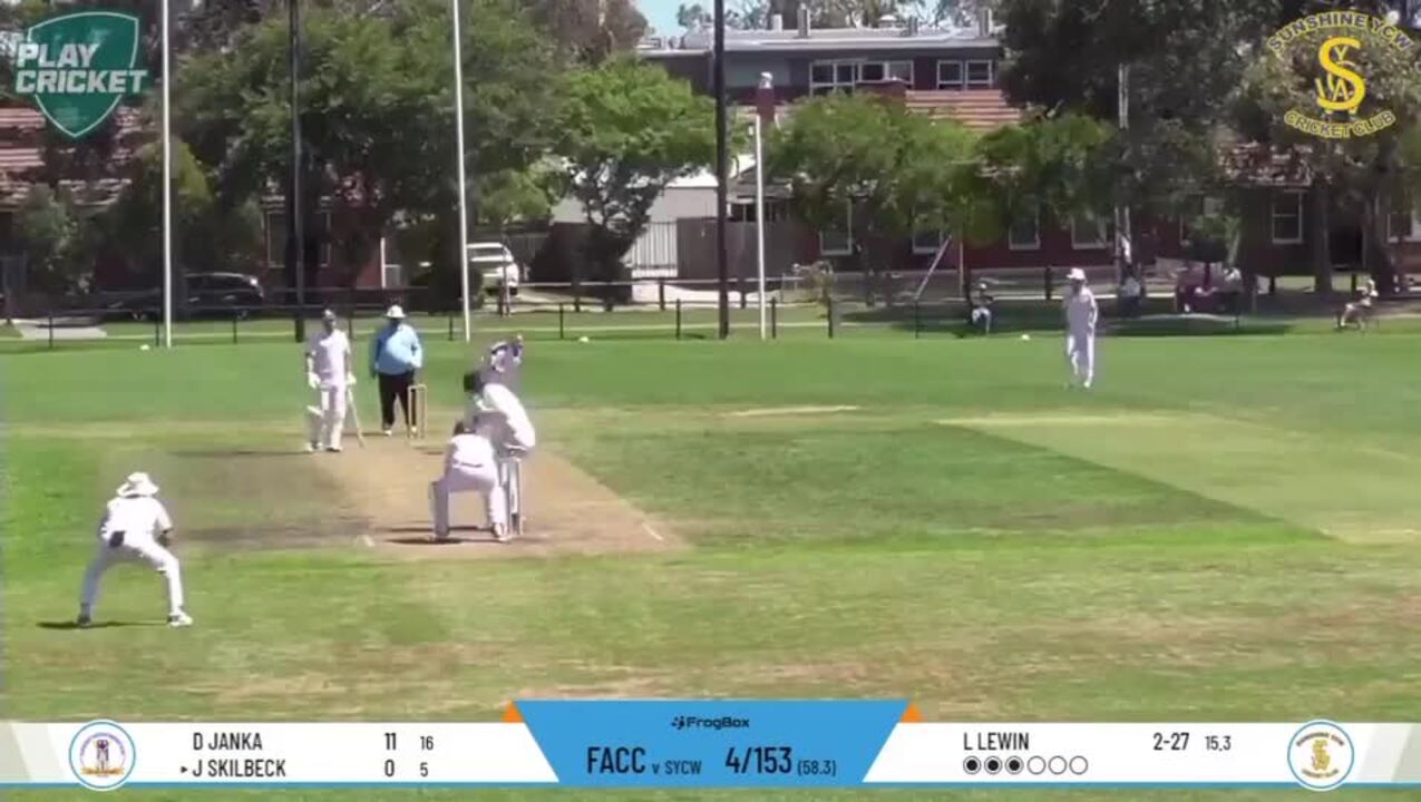 Local cricketer's one-handed screamer