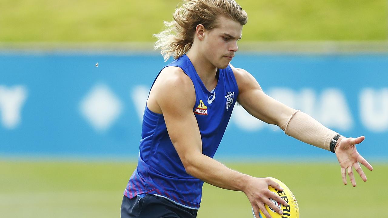 Bailey Smith at Bulldogs training at Whitten Oval. Picture: Daniel Pockett/Getty