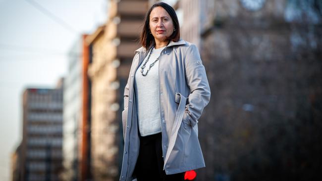 April Lawrie, Commissioner for Aboriginal Children and Young people in Victoria Square. Picture: Matt Turner