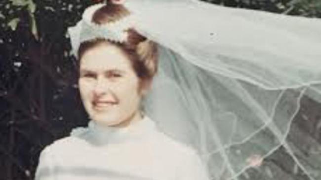 Denise Govendir on her wedding day. She married Aaron in 1969 and they had been together for almost 30 years when she was murdered.
