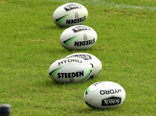 Generic picture of Rugby League balls at Belmore Sportsground. Picture. Phil Hillyard