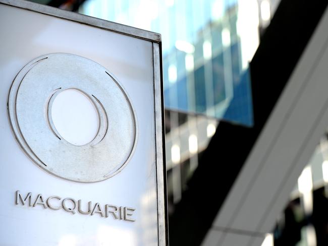 Macquarie Group signage is seen in Sydney, Friday, Sept. 11, 2015. (AAP Image/Joel Carrett) NO ARCHIVING