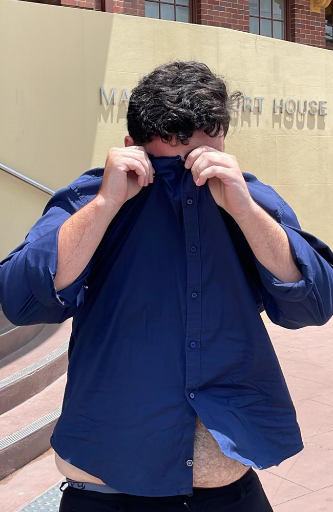 Ryan Willis Young left 'disgusting' notes propositioning a mother and her underage daughters for sex and faced Mackay District Court for stalking and drug dealing. Photo: Zoe Devenport