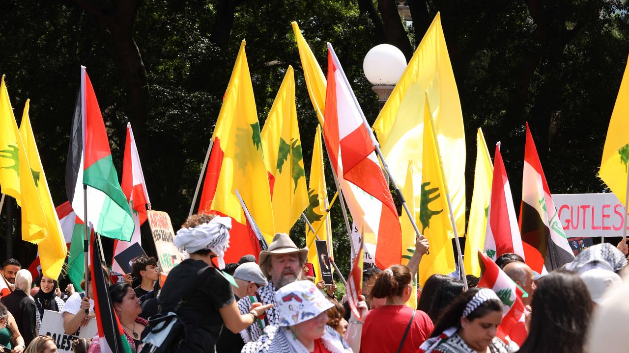 It is unclear whether the flags were in breach of rally rules. Picture: NewsWire / Damian Shaw