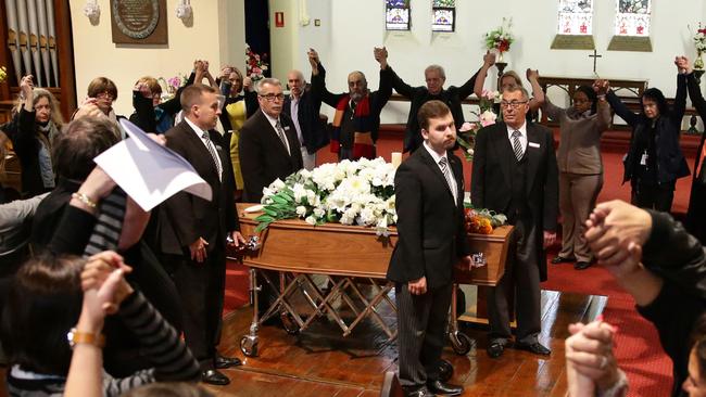 A funeral service for Frank Lawlor was held at the Ashfield Uniting Church.