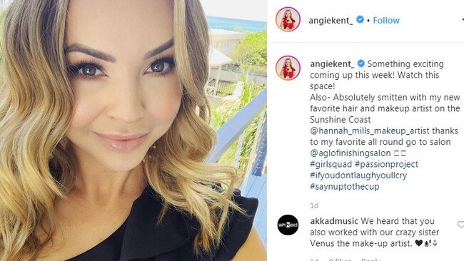 Angie Kent's Instagram post.