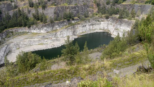 Old Hornsby Quarry excavates one of the largest of the Sydney basin’s volcanic diatremes. . Picture: Peter Clark
