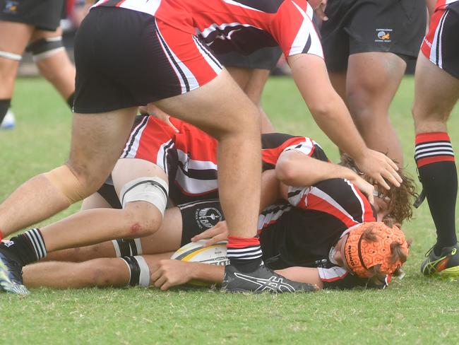 QLD Rugby Union State Championships (17-18 years boys) at the Townsville Sports Precinct. Saturday May 24. Wide Bay against Capricorn. Picture: Evan Morgan