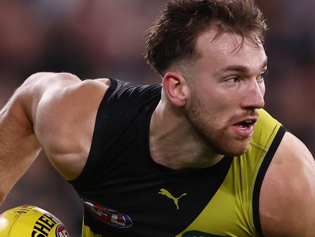 MELBOURNE. 12/05/2023.  AFL. Richmond vs Geelong at the MCG.   Richmonds Noah Balta   .  Pic: Michael Klein