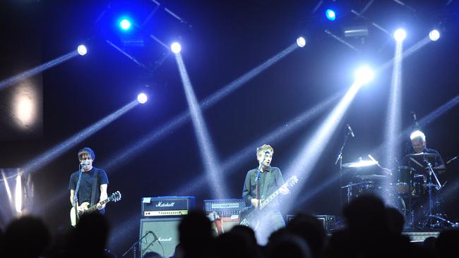 Holiday makers enjoy new years eve at the Pyramid Rock festival, Phillip Island.