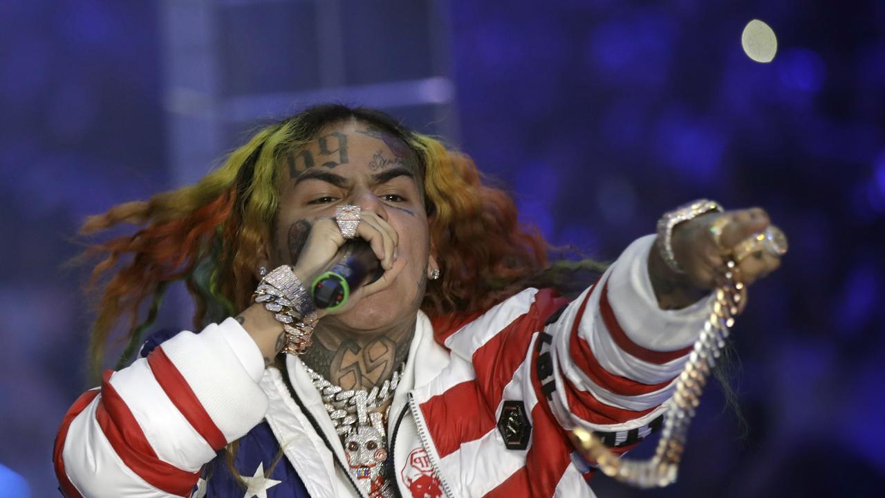 Tekashi 6ix9ine performs during Fashion Week in Milan. Picture: Luca Bruno