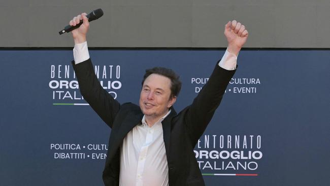 X CEO Elon Musk in Rome in December. Picture: Andreas Solaro/AFP