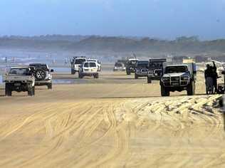 TOO MUCH: Crowds at Teewah are leaving behind more than tyre tracks.. Picture: John McCutcheon