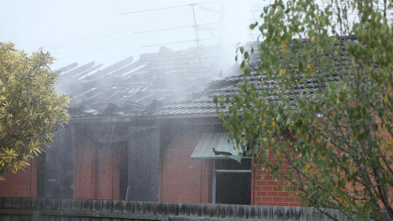 House fire in Telstar Crt in Whittington. Picture: Alan Barber