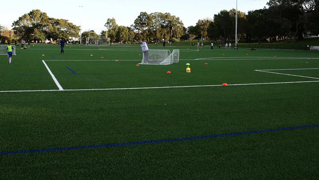 Synthetic turf is very popular with soccer players.