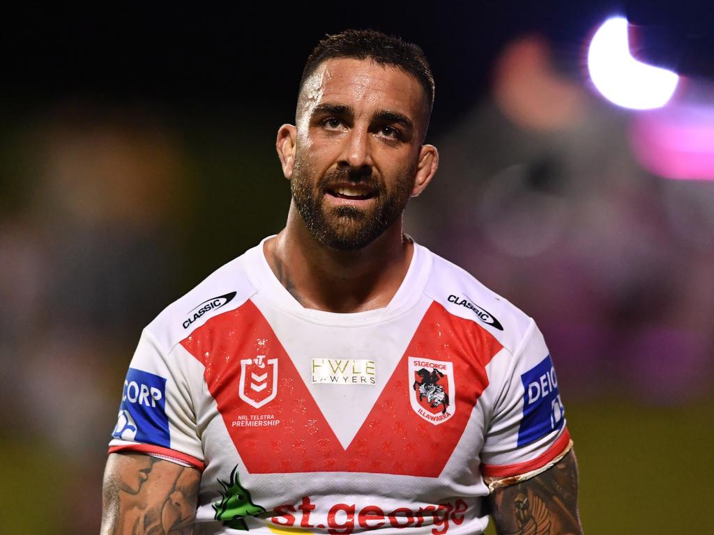 Vaughan may have played his last game for the season. Picture NRL Photos.