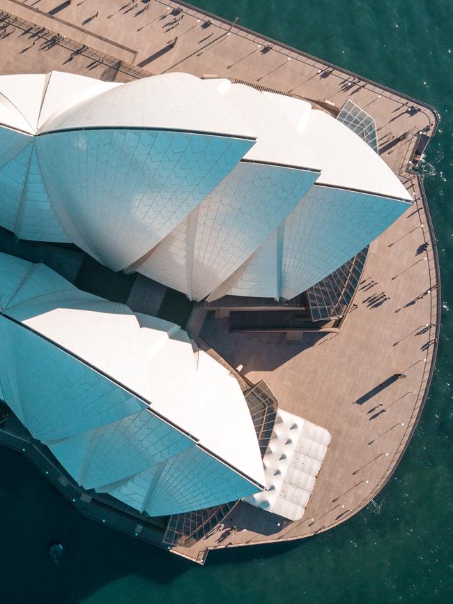 Aerial photograph of the Opera House, Sydney, Australia. Picture: @dronetrepreneur/ Supplied