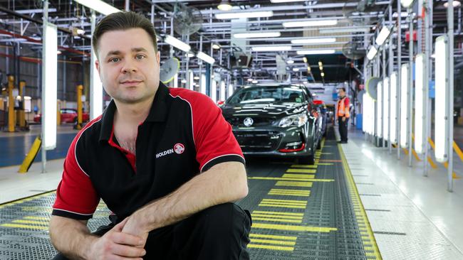 Quality team leader at GM Holden, Martin Stejskal, on the final checking line inside the company’s Elizabeth plant.