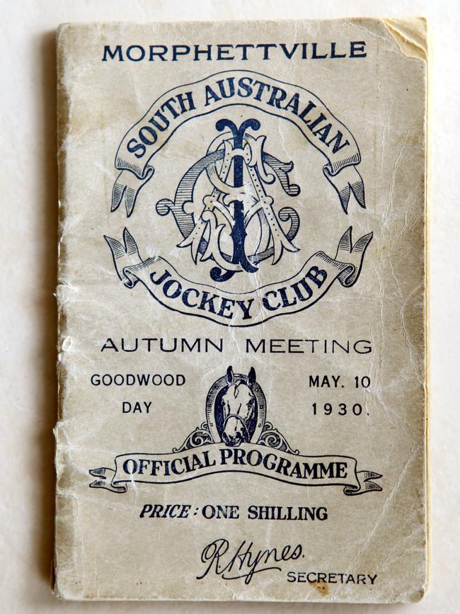 The South Australian Jockey Club program for the Phar Lap meeting.