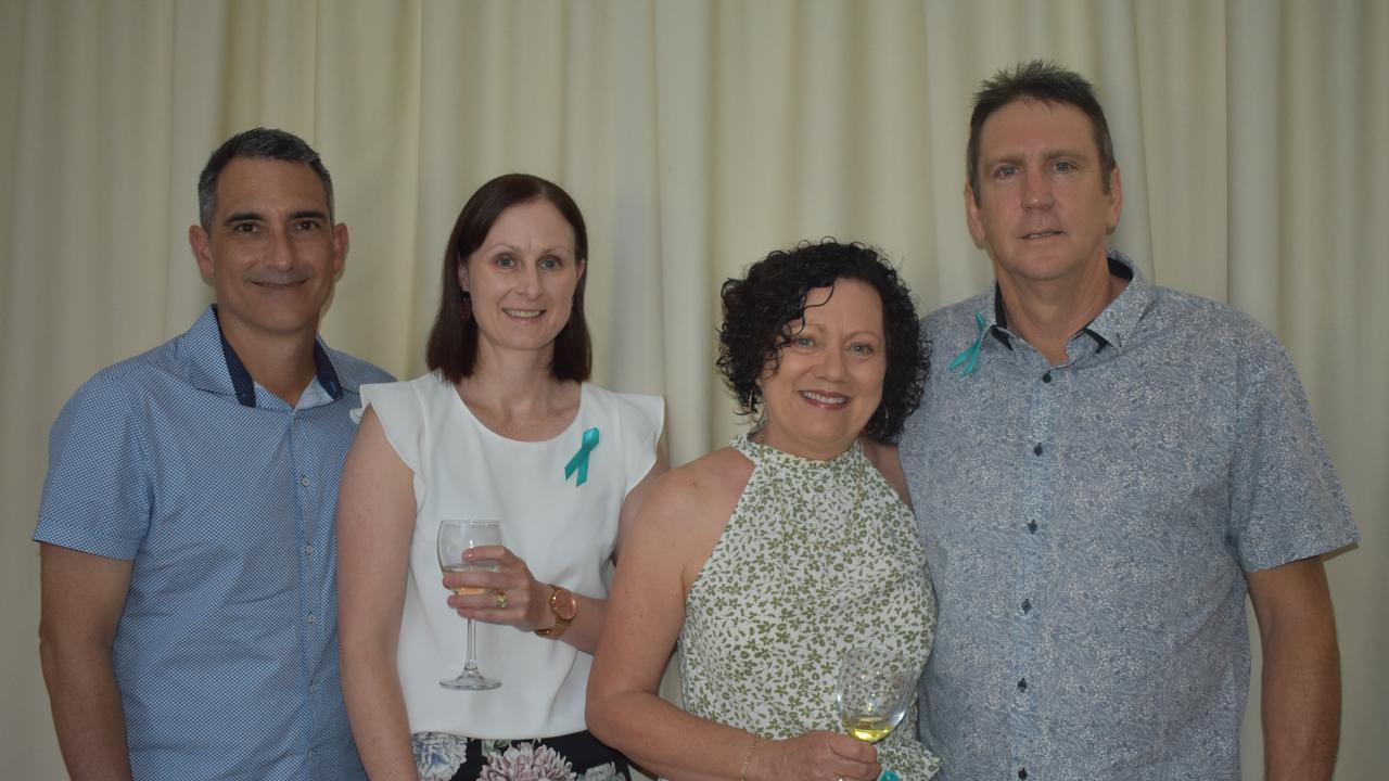 Mark and Stacey Durelli with Kerrie and Stephen Fitzsimon at the Dalrymple Day Coal Terminal Nude Lunch 2020 event