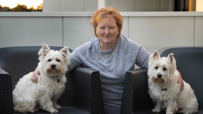 Helen Fourna's two dogs were so sick she had to take them to an animal hospital. Picture: Tony Gough