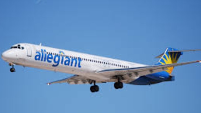 Witnesses said Sharp threw a drink can at a flight attendant on Allegiant Air. Supplied.