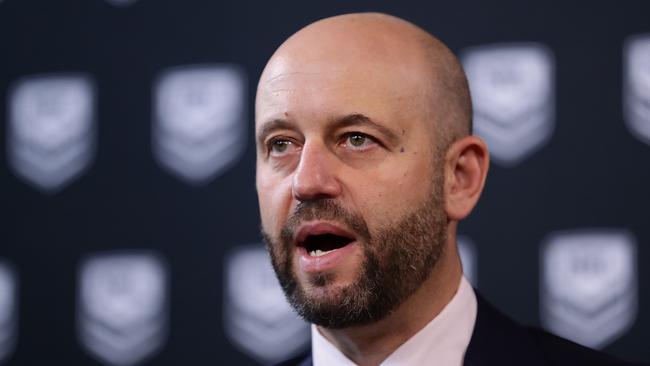 Solly is seen as a potential successor to NRL boss Todd Greenberg (pictured). Picture: Getyy Images