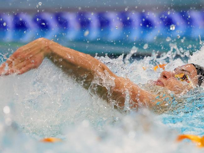 Kaylee McKeown on her way to winning the women's 50m backstroke. Picture: Getty Images