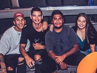 Tigers Shai Bolton and Daniel Rioli enjoy a night out.