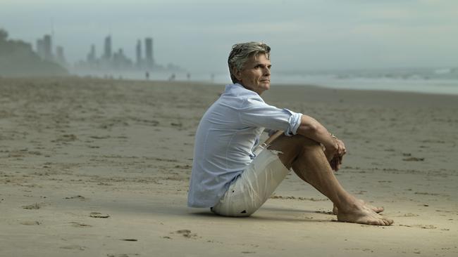 Matthew Fynes-Clinton at a beach on the Gold Coast. Picture: Justine Walpole