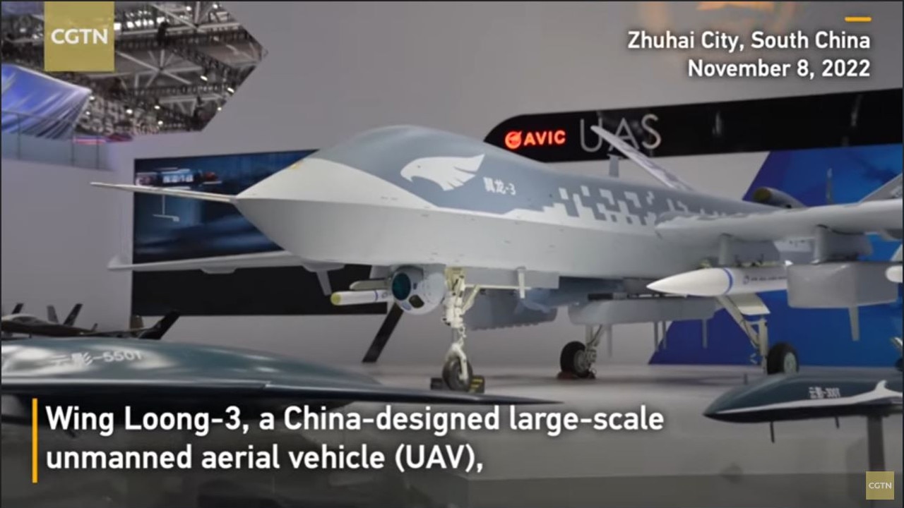 The Wing Loong-3 uncrewed aerial vehicle (UAV) was unveiled at the 14th China International Aviation and Aerospace Exhibition.