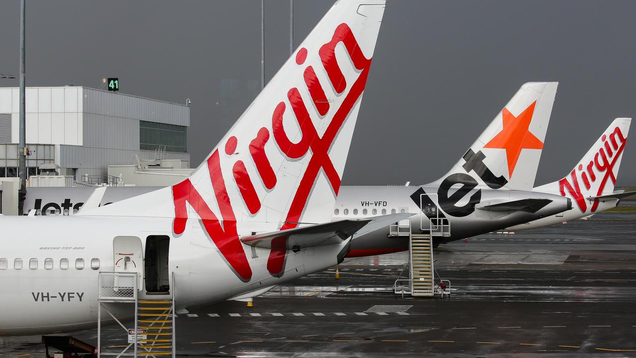 Multiple Virgin flights have been listed as exposure sites. Picture: NCA NewsWire / Gaye Gerard