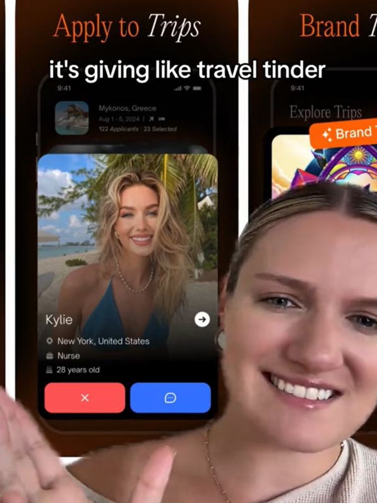 Women online have expressed concerns about the ‘invite only’ travel matchmaker. Picture: TikTok/@madisonrolley