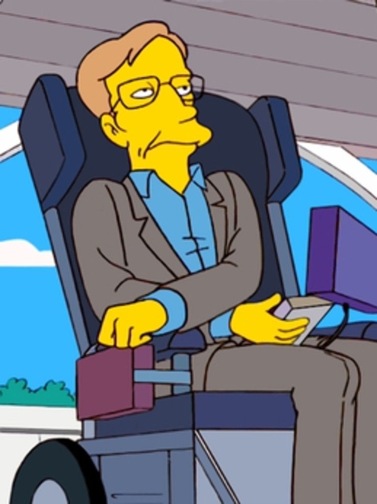 Simpsons depiction of Stephen Hawking. Picture: Supplied