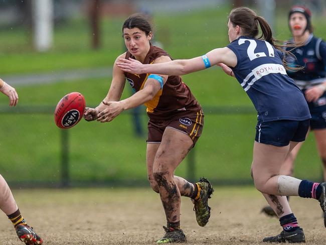 Kew midfielder Dakota Villiva has been impressive in her debut season for the club. Picture: VAFA Media